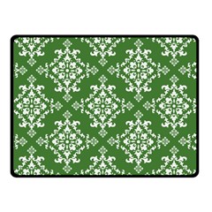 St Patrick S Day Damask Vintage Green Background Pattern Fleece Blanket (small) by Simbadda