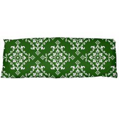 St Patrick S Day Damask Vintage Green Background Pattern Body Pillow Case (dakimakura)