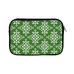 St Patrick S Day Damask Vintage Green Background Pattern Apple Ipad Mini Zipper Cases