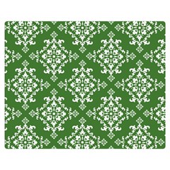 St Patrick S Day Damask Vintage Green Background Pattern Double Sided Flano Blanket (medium) 