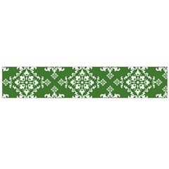 St Patrick S Day Damask Vintage Green Background Pattern Flano Scarf (large)