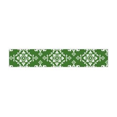 St Patrick S Day Damask Vintage Green Background Pattern Flano Scarf (mini) by Simbadda