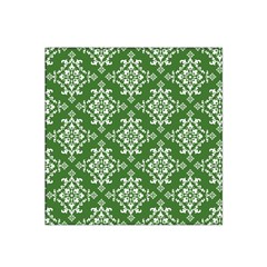 St Patrick S Day Damask Vintage Green Background Pattern Satin Bandana Scarf