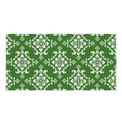 St Patrick S Day Damask Vintage Green Background Pattern Satin Shawl