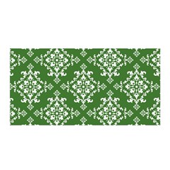 St Patrick S Day Damask Vintage Green Background Pattern Satin Wrap