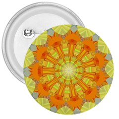 Sunshine Sunny Sun Abstract Yellow 3  Buttons