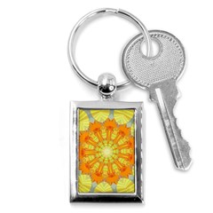 Sunshine Sunny Sun Abstract Yellow Key Chains (rectangle)  by Simbadda