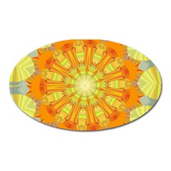 Sunshine Sunny Sun Abstract Yellow Oval Magnet by Simbadda