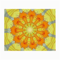 Sunshine Sunny Sun Abstract Yellow Small Glasses Cloth by Simbadda