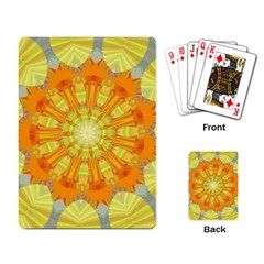 Sunshine Sunny Sun Abstract Yellow Playing Card by Simbadda