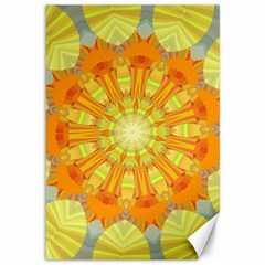 Sunshine Sunny Sun Abstract Yellow Canvas 12  X 18   by Simbadda