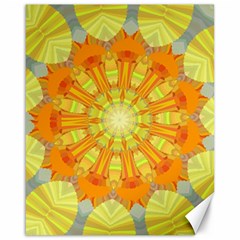 Sunshine Sunny Sun Abstract Yellow Canvas 16  X 20   by Simbadda