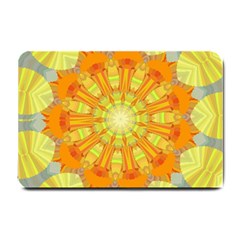 Sunshine Sunny Sun Abstract Yellow Small Doormat  by Simbadda