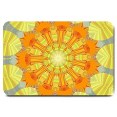 Sunshine Sunny Sun Abstract Yellow Large Doormat  by Simbadda