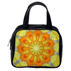 Sunshine Sunny Sun Abstract Yellow Classic Handbags (one Side)