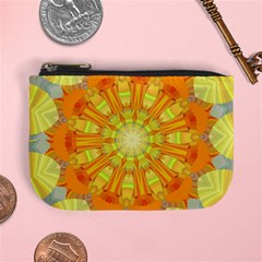 Sunshine Sunny Sun Abstract Yellow Mini Coin Purses by Simbadda