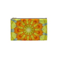 Sunshine Sunny Sun Abstract Yellow Cosmetic Bag (small)  by Simbadda