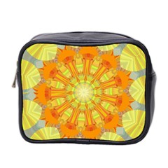 Sunshine Sunny Sun Abstract Yellow Mini Toiletries Bag 2-side by Simbadda