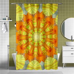 Sunshine Sunny Sun Abstract Yellow Shower Curtain 48  X 72  (small)  by Simbadda