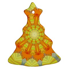 Sunshine Sunny Sun Abstract Yellow Christmas Tree Ornament (two Sides)