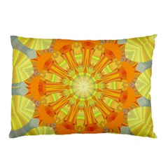 Sunshine Sunny Sun Abstract Yellow Pillow Case (two Sides) by Simbadda