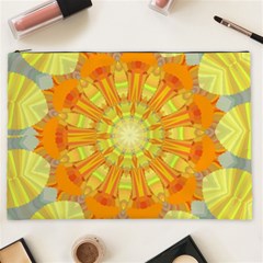 Sunshine Sunny Sun Abstract Yellow Cosmetic Bag (xxl)  by Simbadda