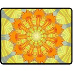 Sunshine Sunny Sun Abstract Yellow Double Sided Fleece Blanket (Medium)  58.8 x47.4  Blanket Front