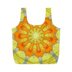 Sunshine Sunny Sun Abstract Yellow Full Print Recycle Bags (m) 