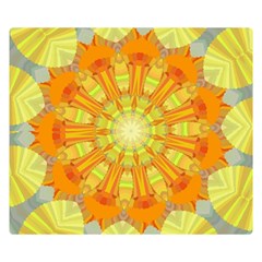 Sunshine Sunny Sun Abstract Yellow Double Sided Flano Blanket (small) 