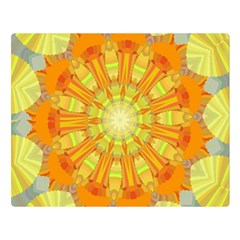 Sunshine Sunny Sun Abstract Yellow Double Sided Flano Blanket (large)  by Simbadda