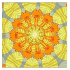 Sunshine Sunny Sun Abstract Yellow Large Satin Scarf (square) by Simbadda