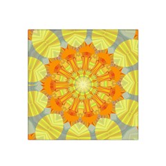 Sunshine Sunny Sun Abstract Yellow Satin Bandana Scarf by Simbadda