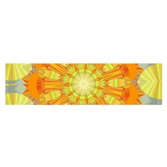 Sunshine Sunny Sun Abstract Yellow Satin Scarf (oblong) by Simbadda