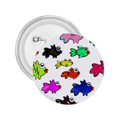 Fishes Marine Life Swimming Water 2 25  Buttons by Simbadda