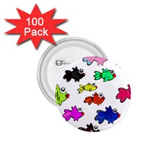 Fishes Marine Life Swimming Water 1 75  Buttons (100 Pack)  by Simbadda