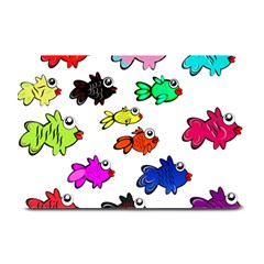 Fishes Marine Life Swimming Water Plate Mats by Simbadda