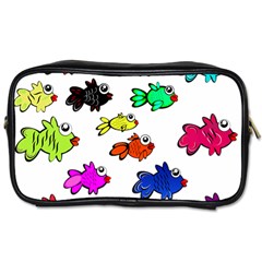 Fishes Marine Life Swimming Water Toiletries Bags 2-side by Simbadda