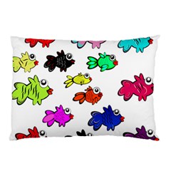 Fishes Marine Life Swimming Water Pillow Case (two Sides)