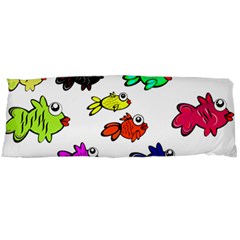 Fishes Marine Life Swimming Water Body Pillow Case (dakimakura) by Simbadda