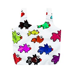 Fishes Marine Life Swimming Water Full Print Recycle Bags (m) 