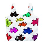 Fishes Marine Life Swimming Water Full Print Recycle Bags (L)  Front