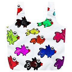 Fishes Marine Life Swimming Water Full Print Recycle Bags (l)  by Simbadda