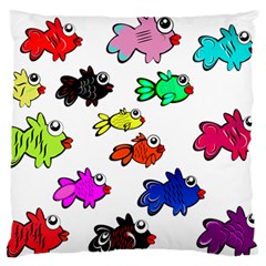 Fishes Marine Life Swimming Water Standard Flano Cushion Case (two Sides)