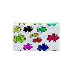 Fishes Marine Life Swimming Water Cosmetic Bag (XS) Back