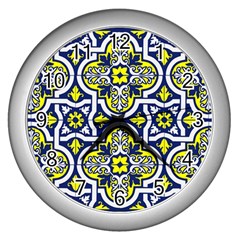 Tiles Panel Decorative Decoration Wall Clocks (silver)  by Simbadda