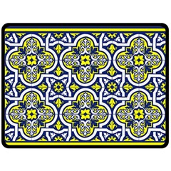 Tiles Panel Decorative Decoration Fleece Blanket (large) 