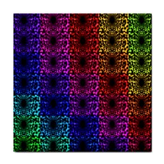 Rainbow Grid Form Abstract Tile Coasters by Simbadda