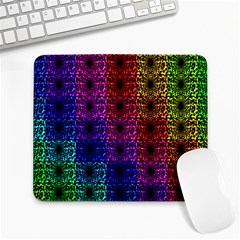 Rainbow Grid Form Abstract Large Mousepads by Simbadda