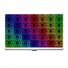 Rainbow Grid Form Abstract Business Card Holders by Simbadda