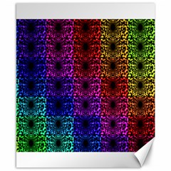 Rainbow Grid Form Abstract Canvas 8  X 10 